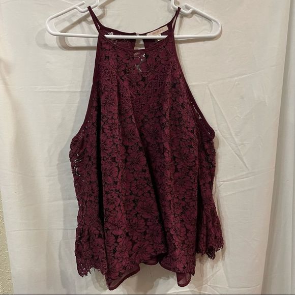 Skies Are Blue Lia Cold Shoulder Lace Blouse - Picture 4 of 16